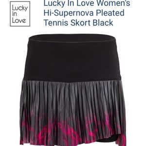 Lucky In Love, Tennis Skirt, Black XL